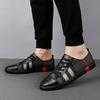 Plus Size Men's Cowhide Driving Moccasins - Casual Leather Shoes, British Style, Trendy Cross-Border Design.