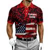 Men's Short Sleeve Polo Shirt Button Down Casual Fit Printed Halloween Themed Polo Shirt with Graphic Design for Everyday Wear
