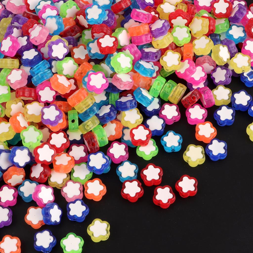 200pcs Mix Letter Acrylic Beads Round Flat Alphabet Spacer Bead and elastic cord For Jewelry Make Handmade Diy Bracelet Necklace