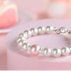 White Pearl Chain Bracelet Adjustable Lobster Buckle Easter Gift Ladies Xiaoxiangfeng Pearl Bracelet