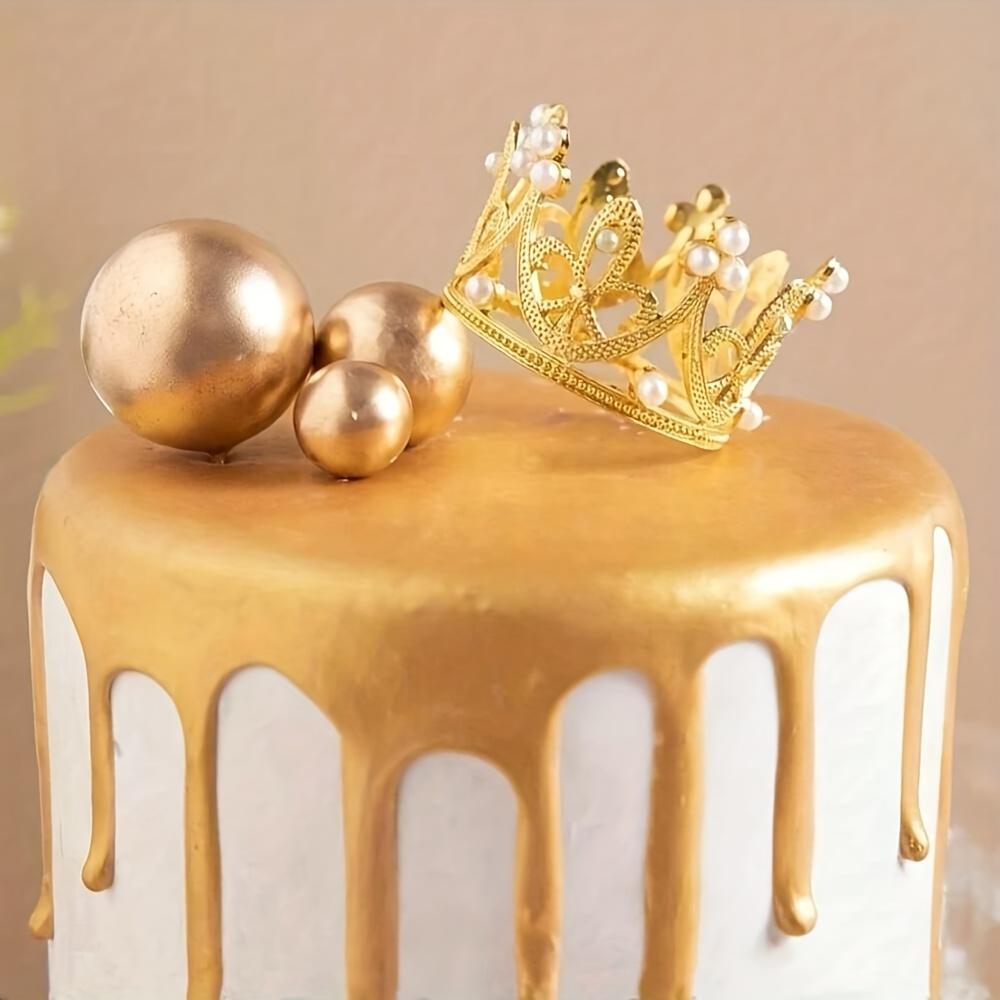 5pcs Golden Silvery Birthday Mini Crown Cake Topper Used for Gatherings Parties Birthdays Cake Decorations cake decorating tools