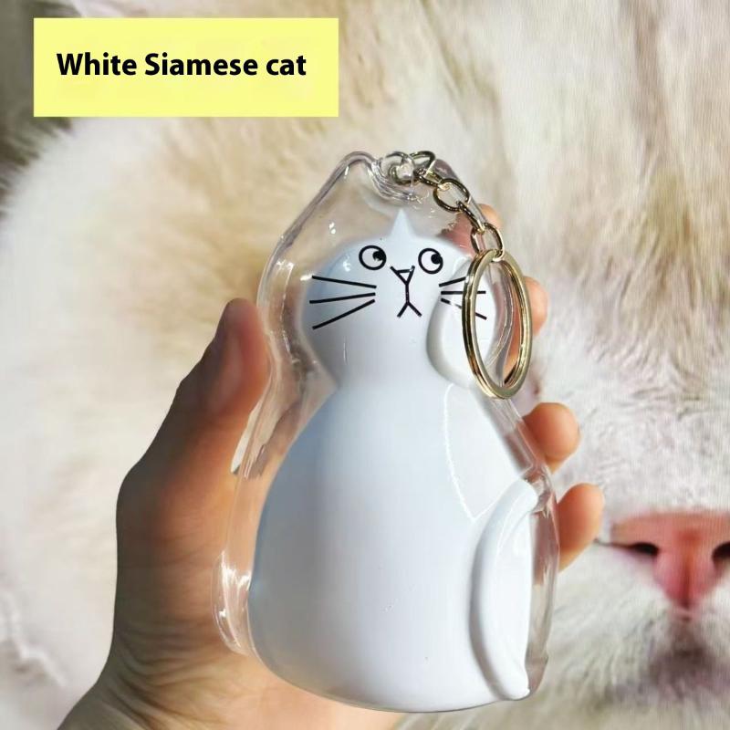 Big Size Pet Hair Transparent Cat Hair Organizer Pendant Keychain Backpack Souvenirs Storage Capsule Pet Memorial Collection Bag