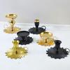 1PC Candle Stand Black Iron Home Decoration Metal Pillar Candleholder Candle Holder Desktop Cast Decor Taper Candlestick Wedding