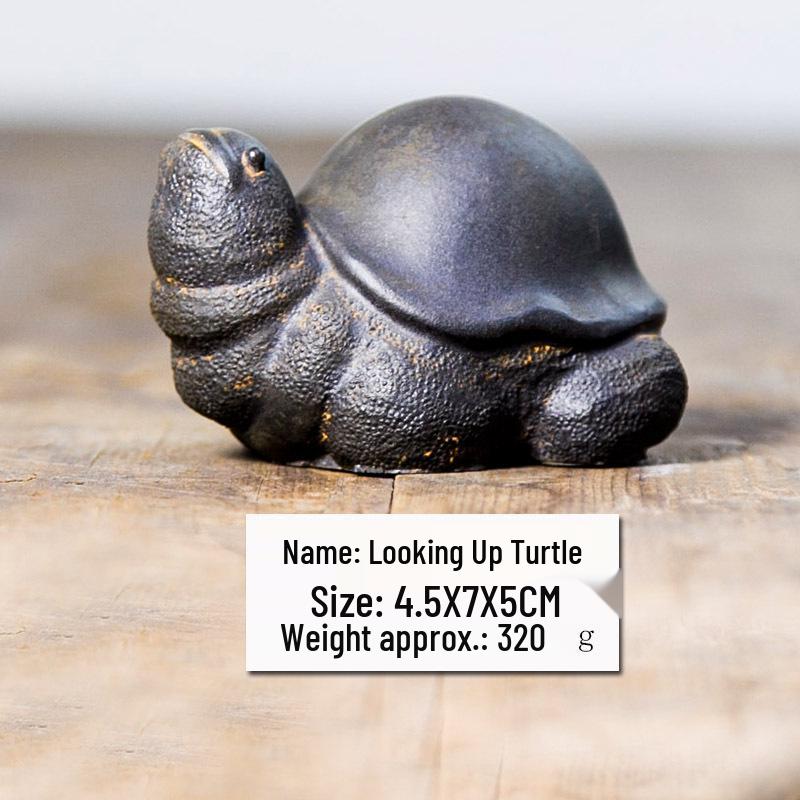 

Handmade Adorable Little Turtle Figurine - Tea Tray or Study Room Decoration