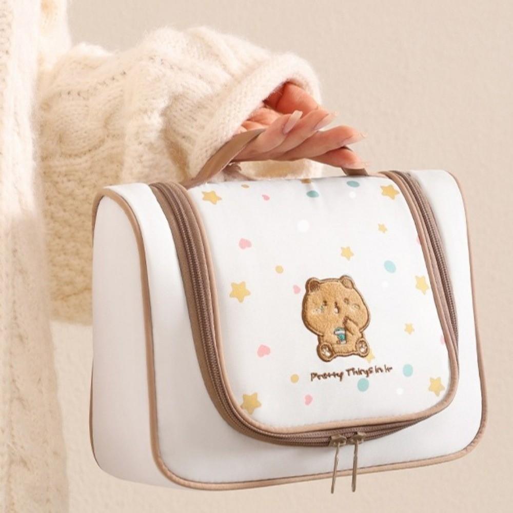 Large-capacity Hanging Makeup Bag With Hook Toiletry Pouch Cosmetic Organizer Cosmetic Storage