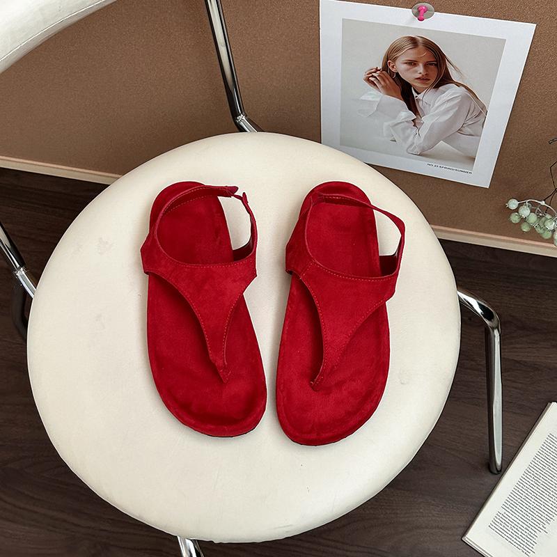 Retro Style Summer Clip Toe Women Gladiator Sandals Concise Ladies Outdoor Beach Vacation Shoes