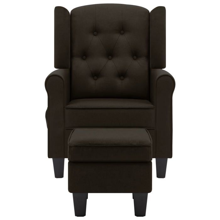 VidaXL Massage Chair with Footrest Electric Recliner Chair Living Room Home Interior Brown 320166