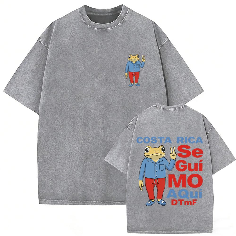 Rapper Bad Bunny Vintage Acid Washed T Shirts Debi Tirar Mas Fotos DTMF Tshirts Men Women Hip Hop Fashion High Quality Tshirt