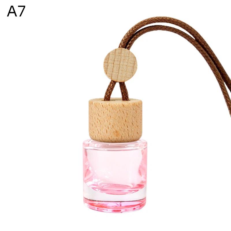 1Pcs Small Round Cap Empty Pendant Ornament Car Essential Oil Diffuser Fragrance Air Freshener Scent Perfume Bottle