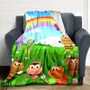 Custom Name Bugs Garden Party Blanket For Couch Bed Plush Cozy Fuzzy Blanket Super Soft Warm Blankets For Fall And Winter 09167