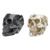 Skull Flower Pot Hand-Painted Resin Gothic Planter Decorative Flower Pot Candy Bowl for Home Office Halloween Decor