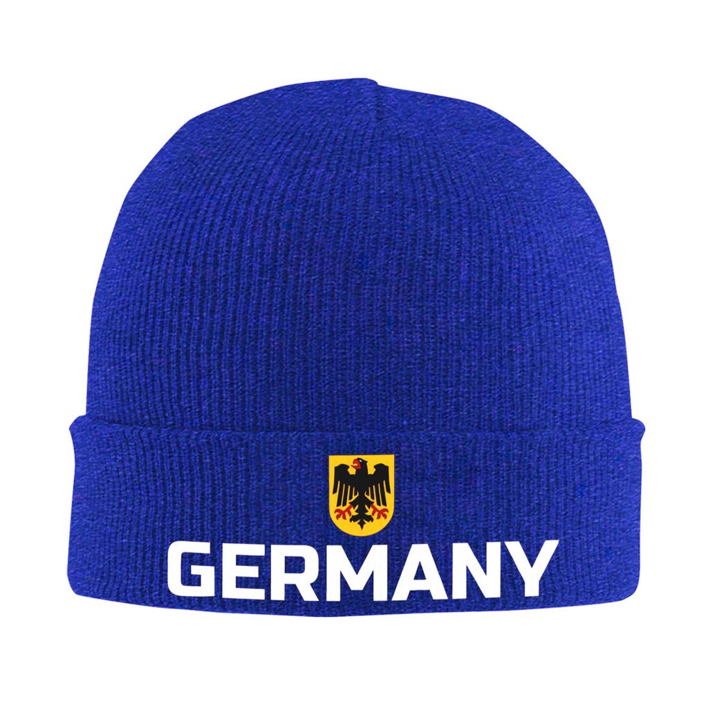 GerUnisexy Flag Knitting Hat  Trendy Caps Unisex Adult Kpop Beanie Hats Autumn Printed Warm Soft Bonnet Hats