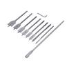 Set 10 Bucăți Burghie pentru Lemn Oțel Carbon Ridicat 8 Dimensiuni Coadă 1/4 inch Burghie Spadă pentru Prelucrarea Lemnului