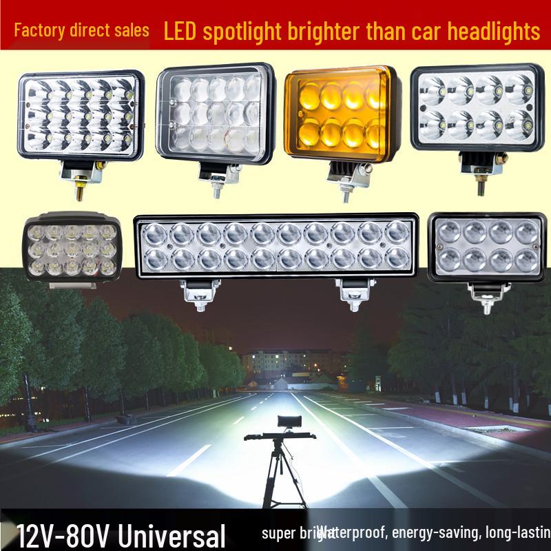 Super Bright LED Headlights for Electric Vehicles & Motorcycles, High/Low Beam, 12V