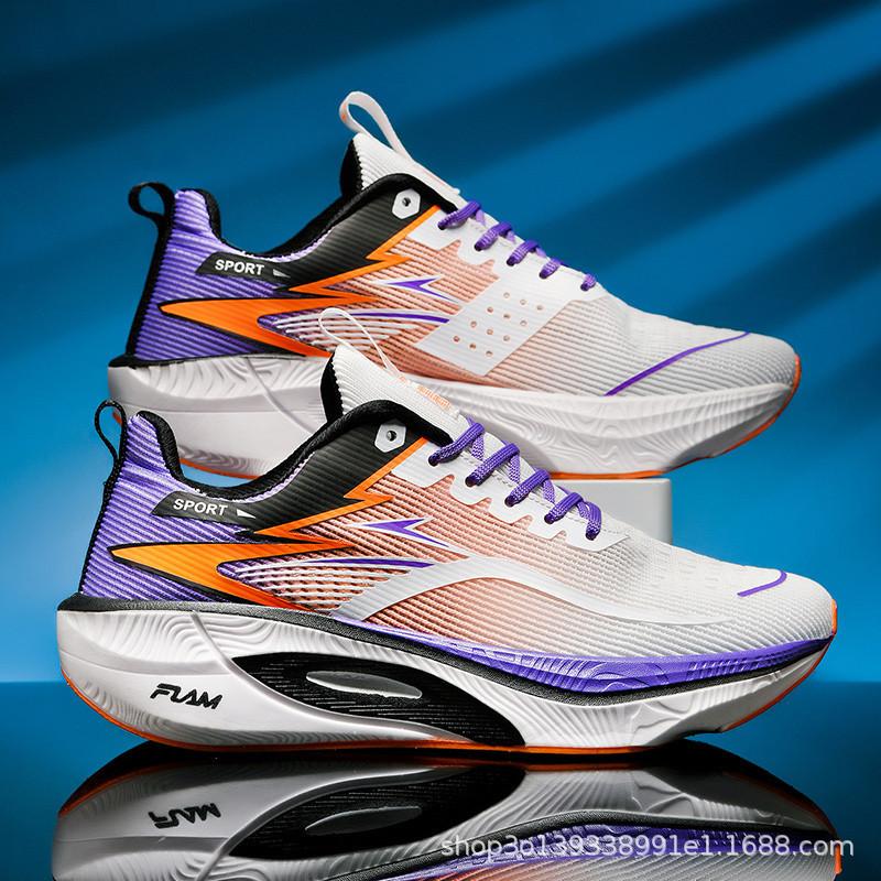 

Беговые кроссовки для профессионального марафона TEAM, карбоновая пластина по всей стопе, гоночные, сетчатые, дышащие, амортизирующие, кроссовки для бега, fly burning 2.5 45