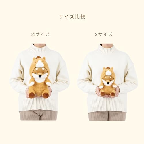 Livheart Hooded Sitting Body Pillow, Medium, Premium Sleepy Animals, Otter Kururi (Total Length: Approx. 31cm), Horse, Zodiac Plush Toy, 37029-33