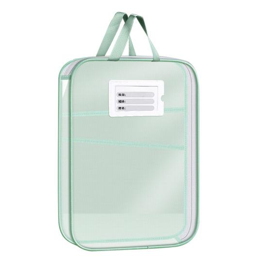 Mesh Pouch Bag File Bag A4 Zipper with Handle Document Organizer