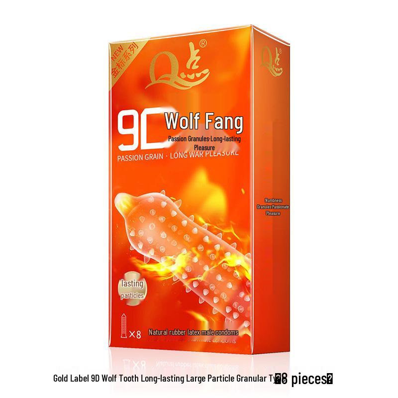 Q Point Thorn Set: Erotic Couples' Condoms with Large Particles, 2pcs/pack