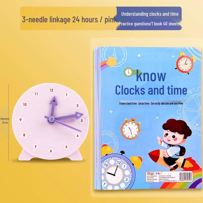Montessori Math Clock for Kids: Time Recognition Teaching Aids for First Grade Learning