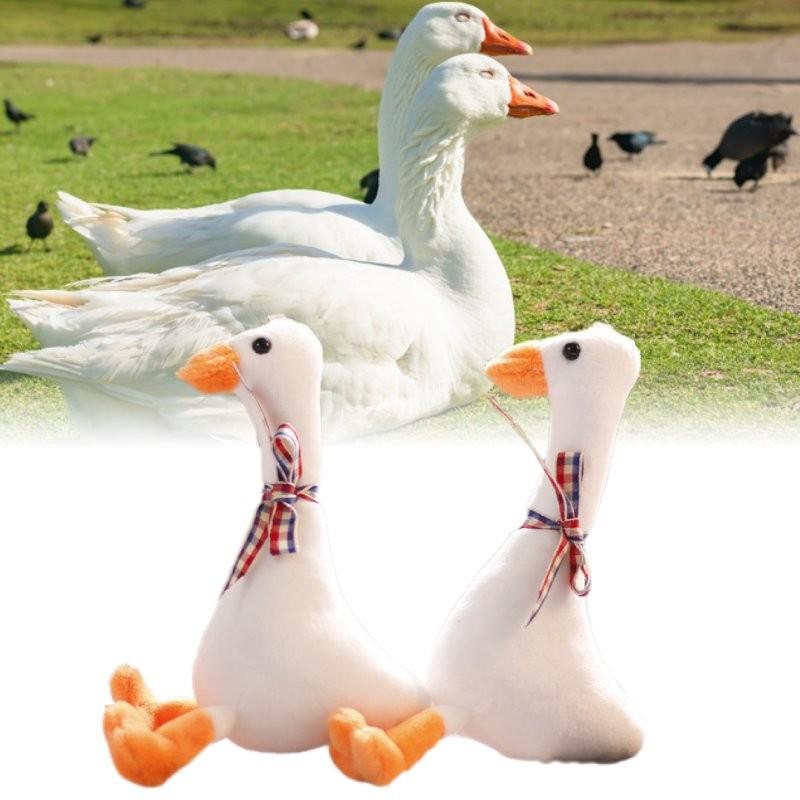 Cute Goose Plush Keychain Adorable Miniature Stuffed Animal Bag Charm 18cm