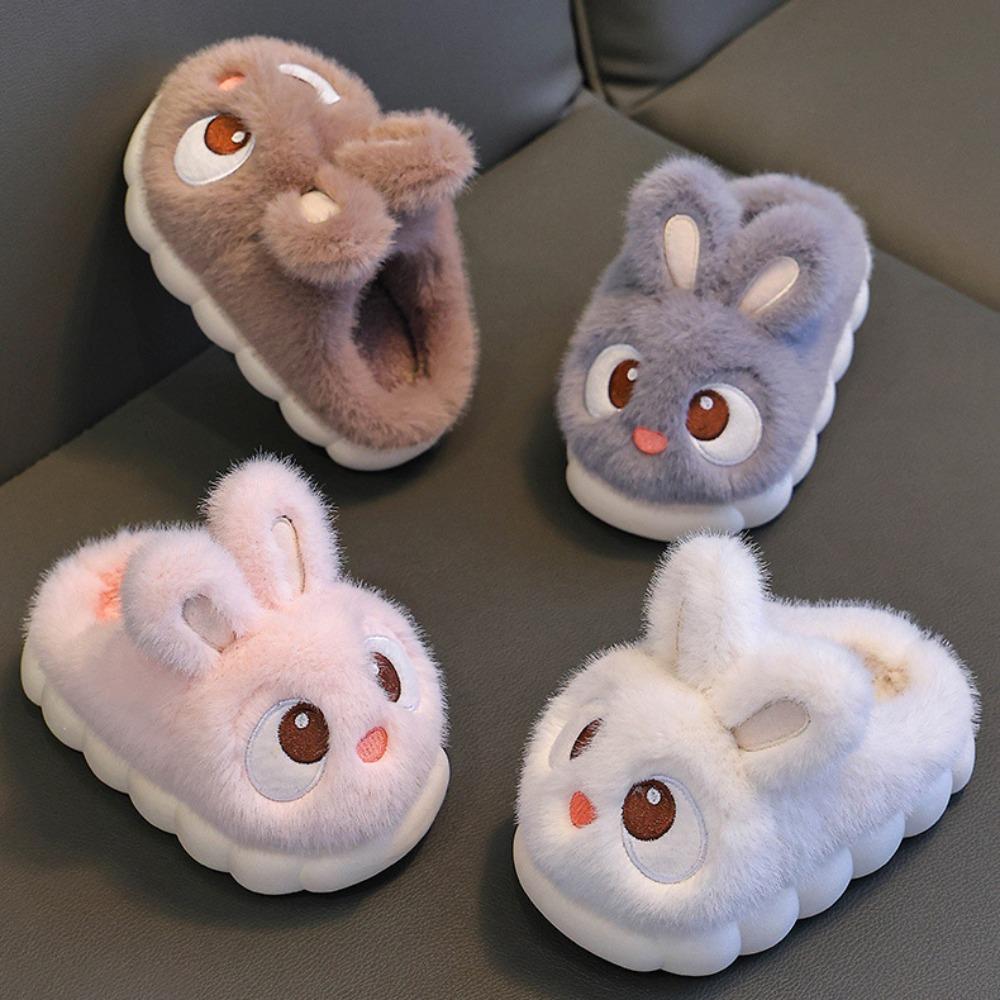 Anti Slip Winter Slippers Home Slippers Warm Shoes Cute Fluffy Slippers  Boys