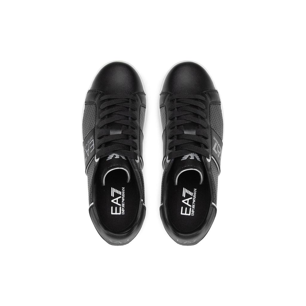 Emporio Armani EA7 Leather Comfortable Minimalist Low-Top Sneakers Men sneakers Black X8X102XK258N763