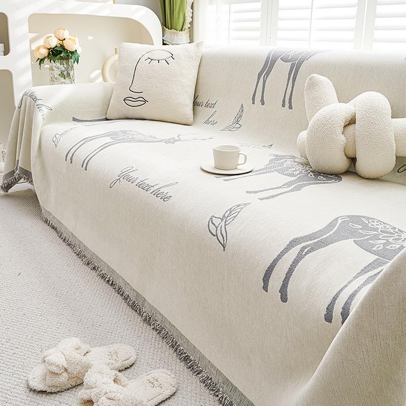 Cartoon Creative Chenille Sofa Towel High-Grade Non-Slip Sofa Cover Universal Cover Four Seasons Universal Dustproof Cover Cloth