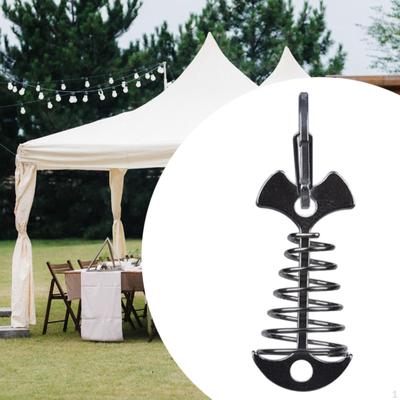 Fishbone Deck Anchor Pegs Cord Adjuster Tensioner Windproof Board Tent Stakes with Spring Rope