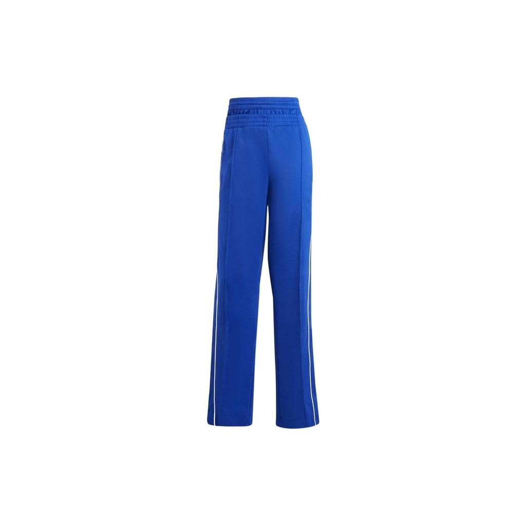 Adidas Originals Trefoil Striped Elastic Waist Straight-Leg Casual Pants Women Bottoms Blue IC5586