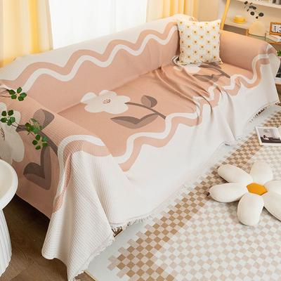 Nordischer Instagram-Stil Kratzfest Baumwolle und Leinen Sofa Handtuch Überwurf Tuch Sofabezug Vollständig bedeckt Vier Jahreszeiten Universal Sofakissen Sommer