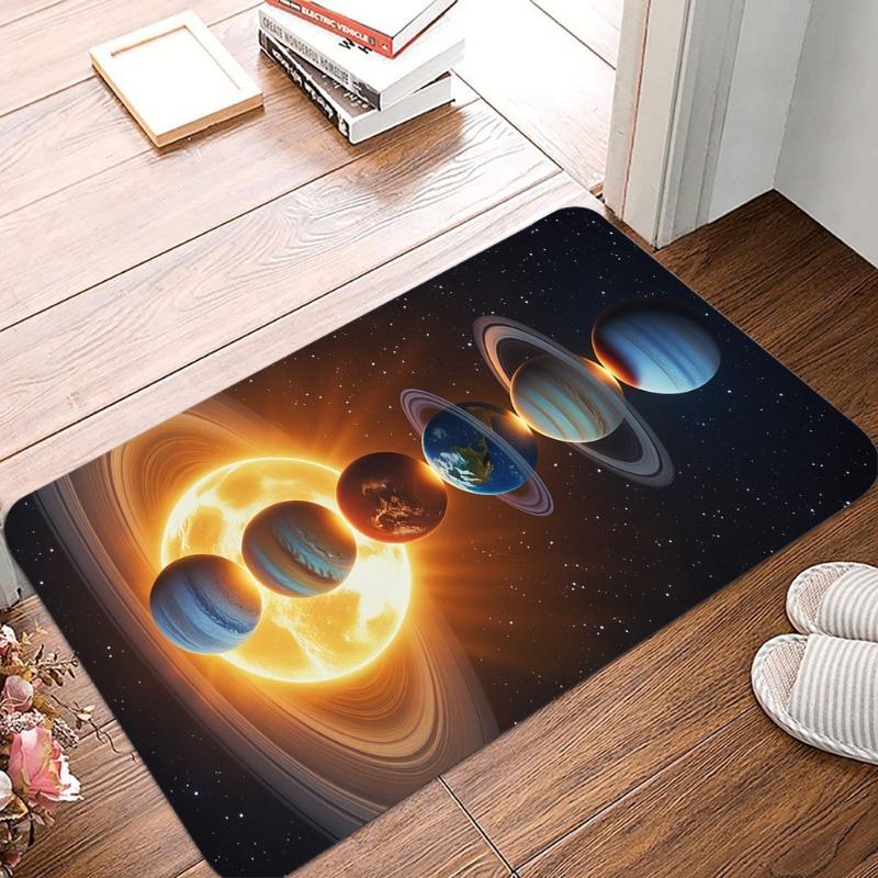 Cosmic Planet Printed Non-Slip Waterproof Doormat Easy Clean Entrance Floor Mat Home Decor Durable Retro Classic and Beautiful