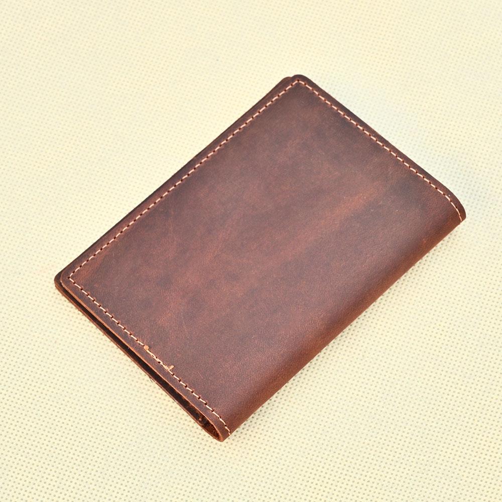 Handgefertigte Kreditkartenbrieftasche im Vintage-Stil, minimalistische Leder-Kreditkartenhalter-Brieftasche für Männer, Schutzhülle