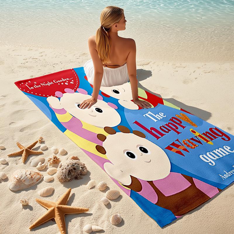 1pc In the Night Garden2 Beach Towel, Comfortable and Thick, and Swimming/Bath/Picnic/Camping Towel, Suitable for Seaside Beaches