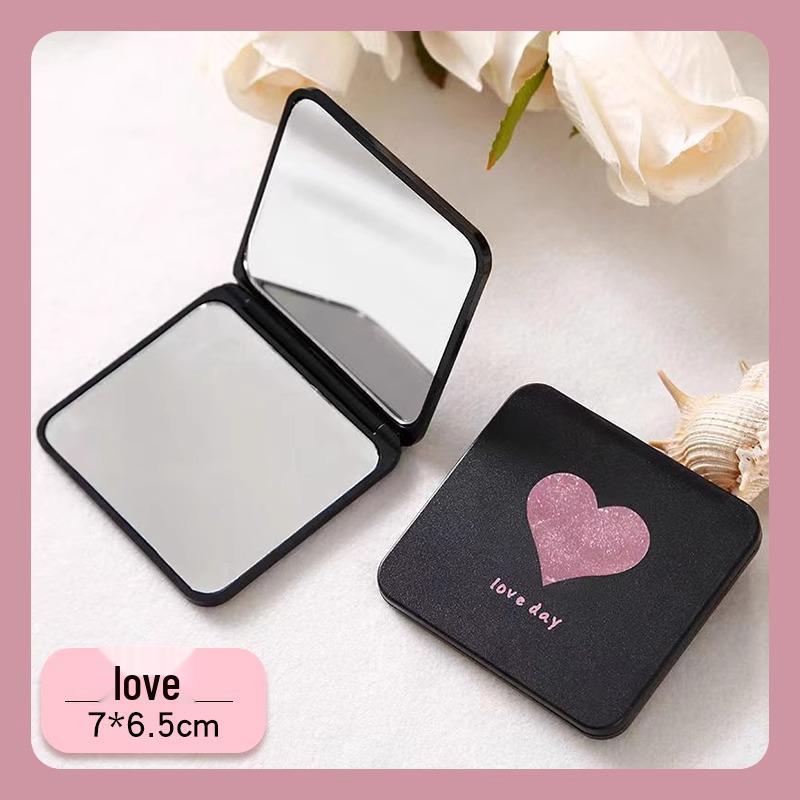 

Foldable Double-Sided Handheld Mirror for Students and Dorms