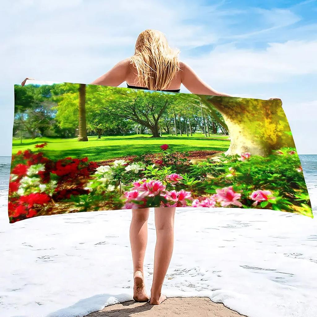 Beach Towel Garden Microfiber Oversized Travel Towel Lightweight Compact Beach Accessories Super Absorbent Quick Dry Towels