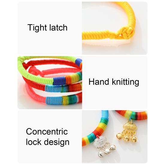 Pet Collar Vibrant Color Wear Resistant Polyester Pet Weave Longevity Lock Necklace Dog Collar Pet Supplies