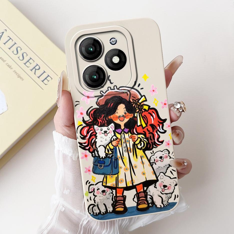 For Itel A70 Case A665L Cute Panda Cartoon Cover Soft Silicone Shockproof Phone Case Fopr Itel A70 A 70 ItelA70 Back Cover Shell