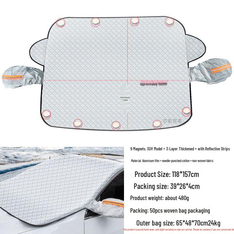 Magnetic Car Snow Shield - Winter Anti-Frost, Anti-Freeze, Sun Protection Cover