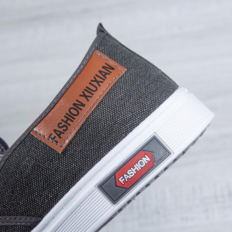 Men's Summer Breathable Slip-On Canvas Shoes - Trendy Casual Board Shoes