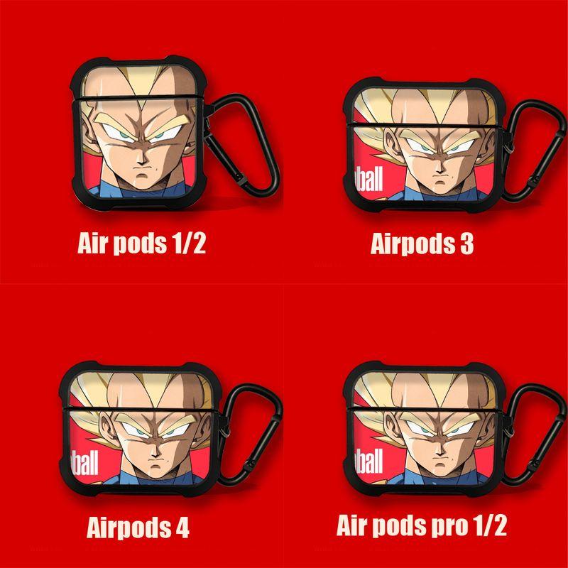 

Buo Vegeta for AirPods Pro Protective Cover Apple 1/2/3/4 Generation Bluetooth Earbuds Case Son Gohan Vegettoo Silicone Protective Case AirPods 2 3 4 Apple AirPods 2 Section 09