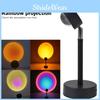 Degree 180 Rotation Projection Lamp Light Visual Mood Rainbow Sun Sunset Light