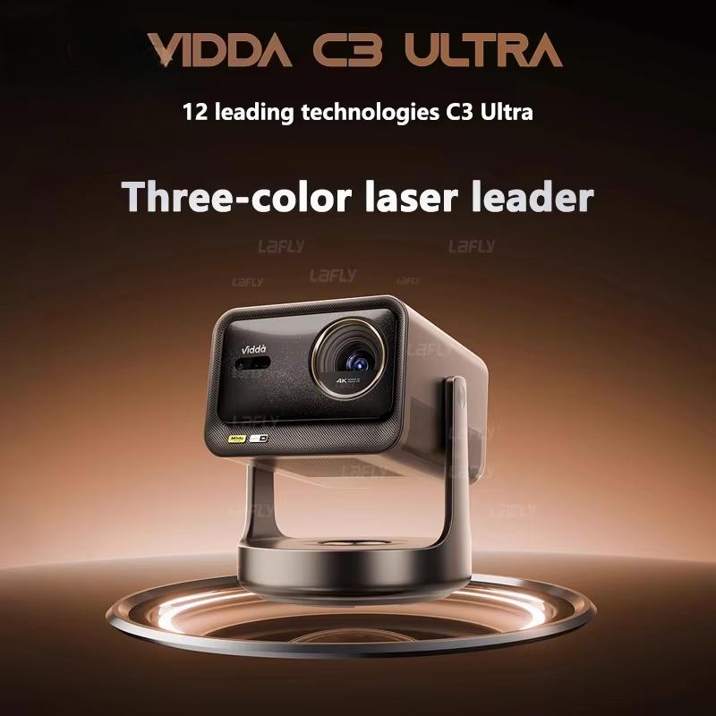 2025NEW Vidda C3 Ultra Hisense MT9681 Optical Zoom JBL Home Three Color Laser Projectior 3200CVIA 4K 3D Ultra HD Home Theater