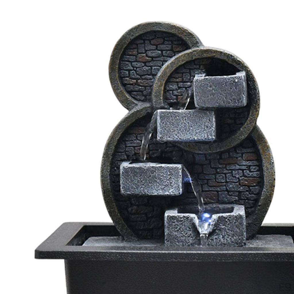 Decorative Tabletop Water Fountain Flowing Feng Shui Outdoor Waterfall Relaxing Table