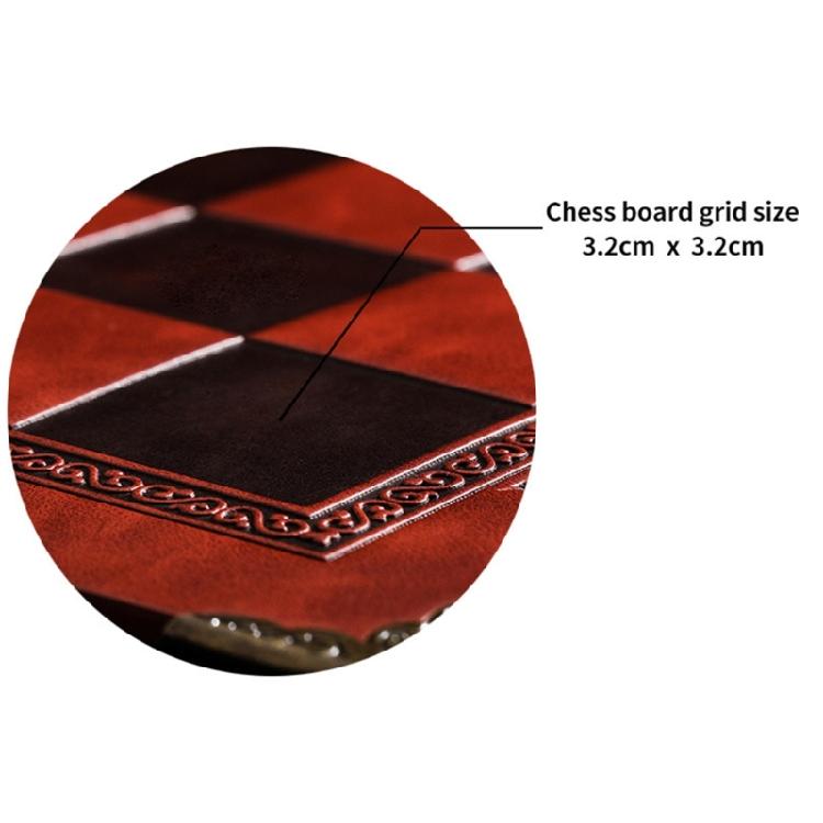 Scacchiera Arrotolabile con Design a Rilievo Scacchiera Portatile in Pelle PU Dimensioni del Gioco