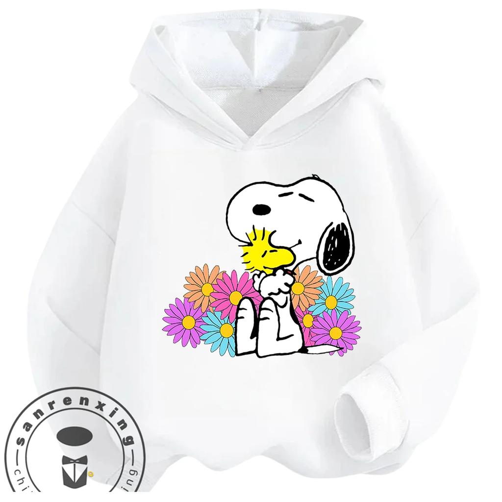 Soft Casual Hooded Sweatshirt Cute Cartoon Winter Trendy Kids Hoodie Snoopy 3 14 Years