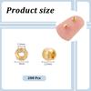 200Pcs Brass Spacer Beads, Faceted, Barrel, Real 18K Gold Plated, 3x2.3mm, Hole: 1.2mm