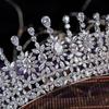 Traditional Large Classic Wedding Tiara Unique Design Cubic Zircon Bridal Hair Accessories Crown Women BC5697 Corona Princesa