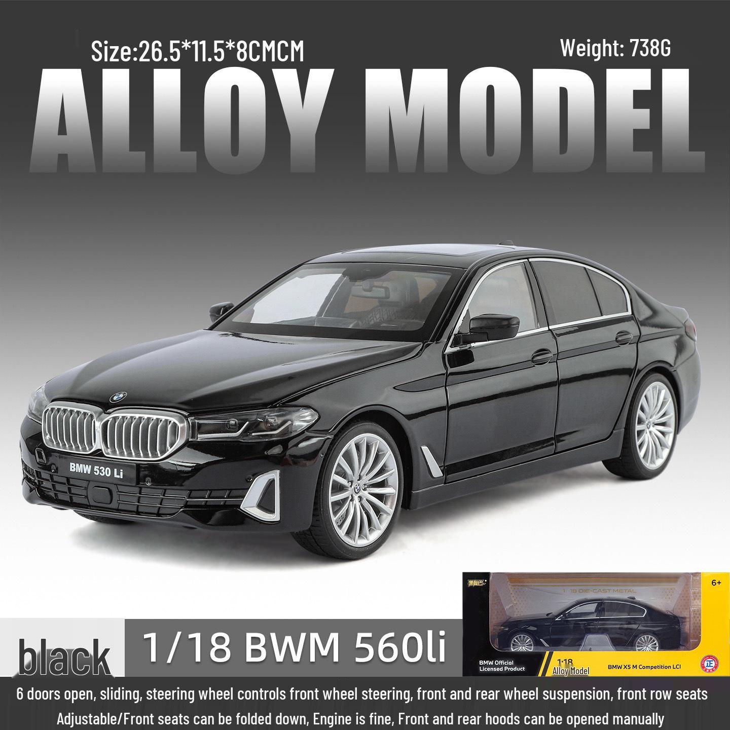 

Черная Мамба 1:18 Модель BMW 530Li: Сплавная спортивная машина со звуком, светом и инерционным механизмом чёрный