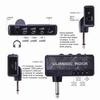Electric Guitar Headphone Amplifier Amp 3.5mm Headphone Jack Aux In with Heavy Rock Distortion Effect Built in