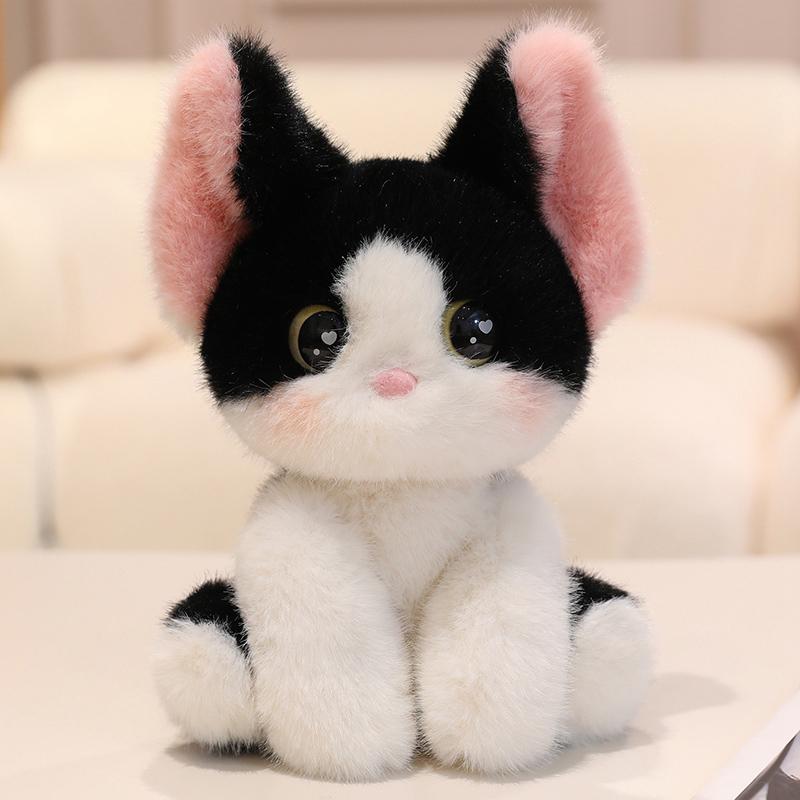 

24cm Adorable Sitting Devon Cat Siamese Cat Plush Toy Doll Home Office Decoration, Perfect Gift for Cat Lovers Boys and Girls 24cm